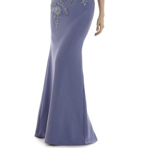 NWT Gia Franco 12979 Chiffon Mother of the Bride Dress Venice Blue Size 6 - Picture 2 of 9